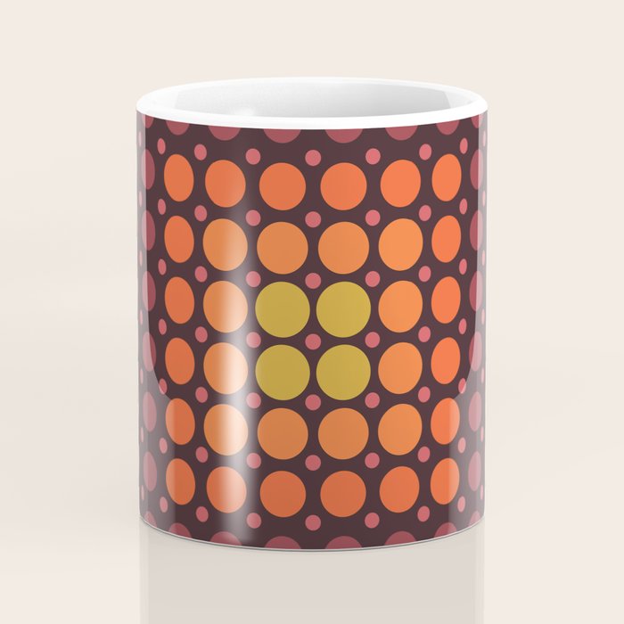 Dotted Retro Gradient - Hazel Coffee Mug Gallery Image 4