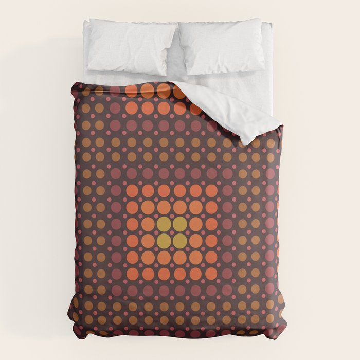 Dotted Retro Gradient - Hazel Duvet Cover Gallery Image 1