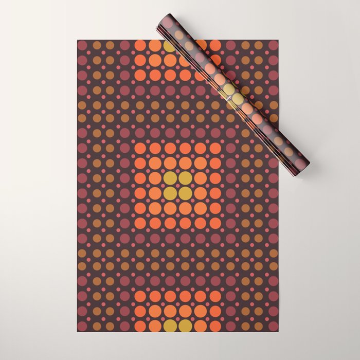 Dotted Retro Gradient - Hazel Wrapping Paper Gallery Image 1