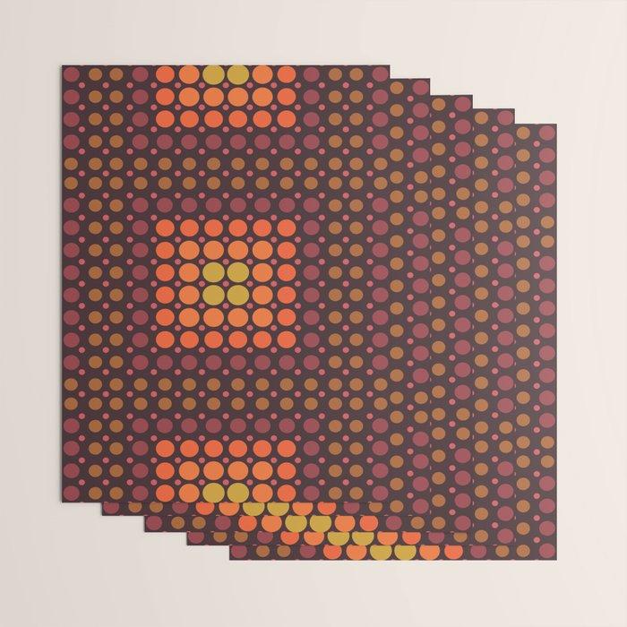 Dotted Retro Gradient - Hazel Wrapping Paper Gallery Image 3