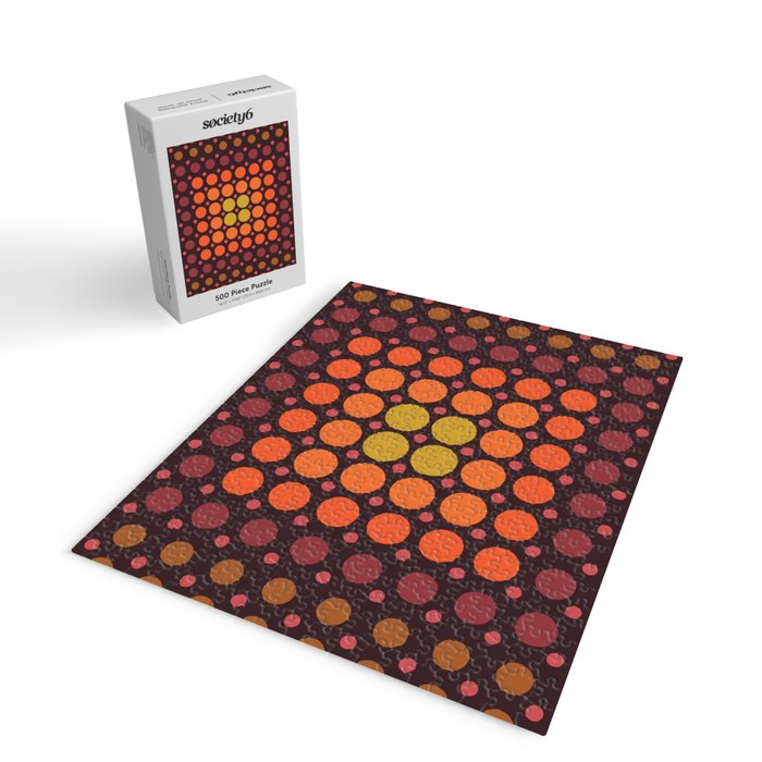 Dotted Retro Gradient - Hazel Jigsaw Puzzle Gallery Image 2