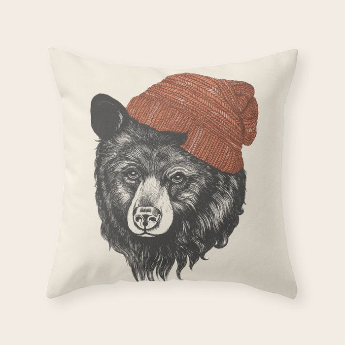 the bear Throw Pillow Gallery Image 6