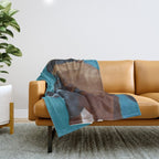 Leo the Boxer Dog Portrait Throw Blanket Gallery Image 1