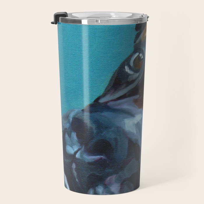 Leo the Boxer Dog Portrait Travel Mug Gallery Image 3