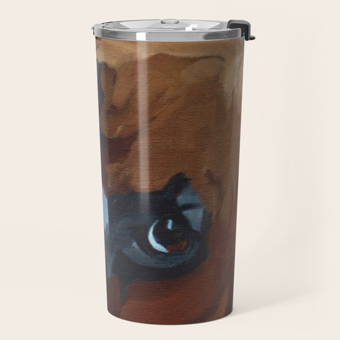 Leo the Boxer Dog Portrait Travel Mug Gallery Image 2