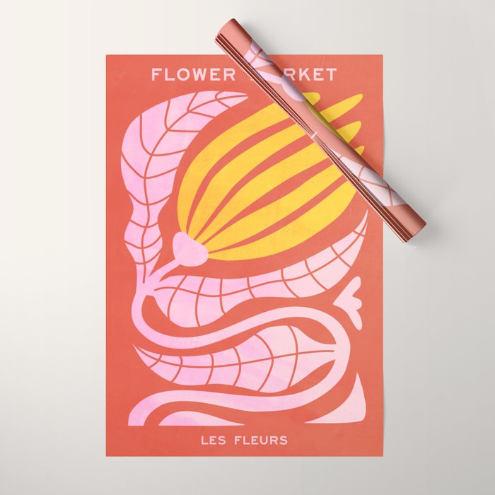 Sunglow & Cotton Candy: Les Fleurs | Flower Market Color Series 05 Wrapping Paper Gallery Image 1