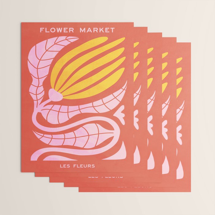 Sunglow & Cotton Candy: Les Fleurs | Flower Market Color Series 05 Wrapping Paper Gallery Image 3