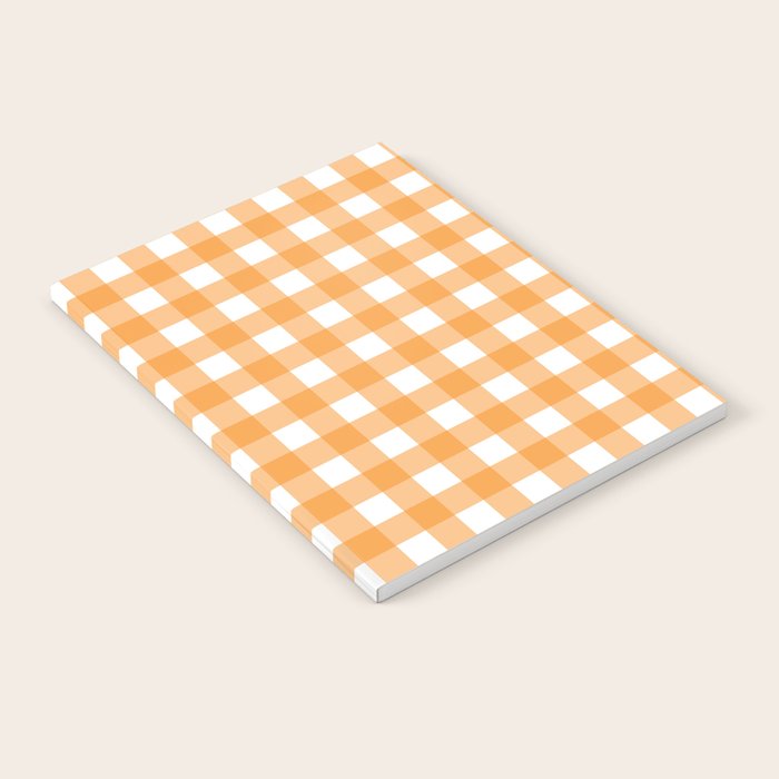 Orange gingham pattern Notebook Gallery Image 2