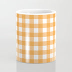 Orange gingham pattern Coffee Mug Gallery Image 4