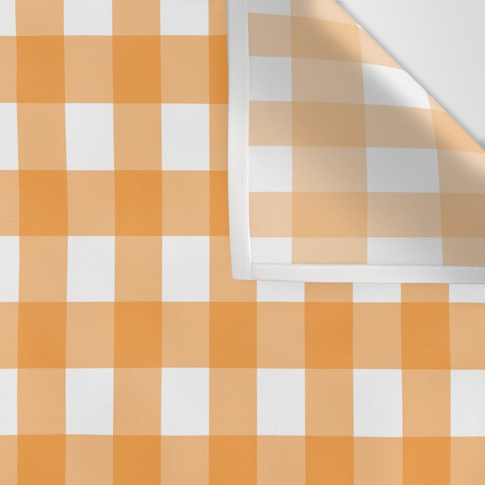 Orange gingham pattern Wall Tapestry Gallery Image 3