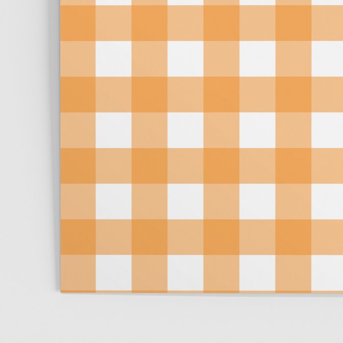 Orange gingham pattern Poster Gallery Image 3