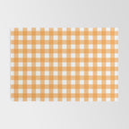 Orange gingham pattern Rug Gallery Image 2