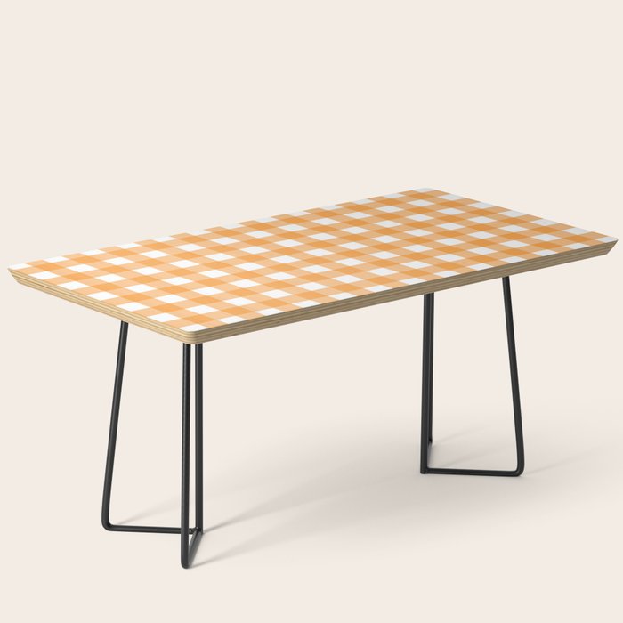 Orange gingham pattern Coffee Table Gallery Image 1