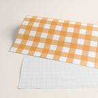 Orange gingham pattern Wrapping Paper Gallery Image 2