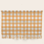 Orange gingham pattern Wall Hanging Gallery Image 1