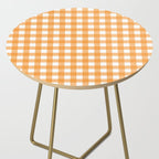 Orange gingham pattern Side Table Gallery Image 2