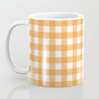 Orange gingham pattern Coffee Mug Gallery Image 3