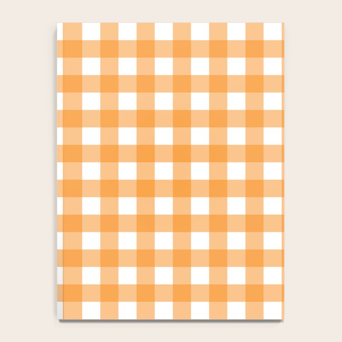 Orange gingham pattern Notebook Gallery Image 4