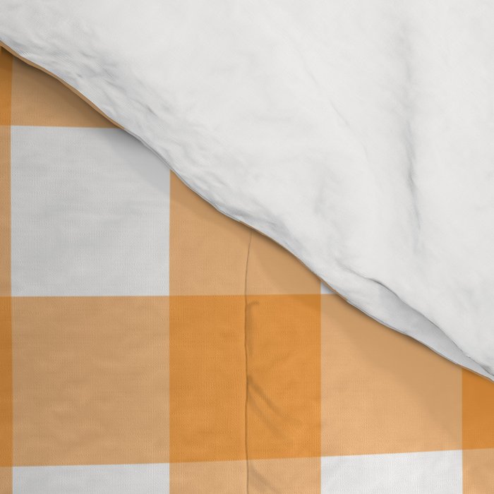 Orange gingham pattern Comforter Gallery Image 4