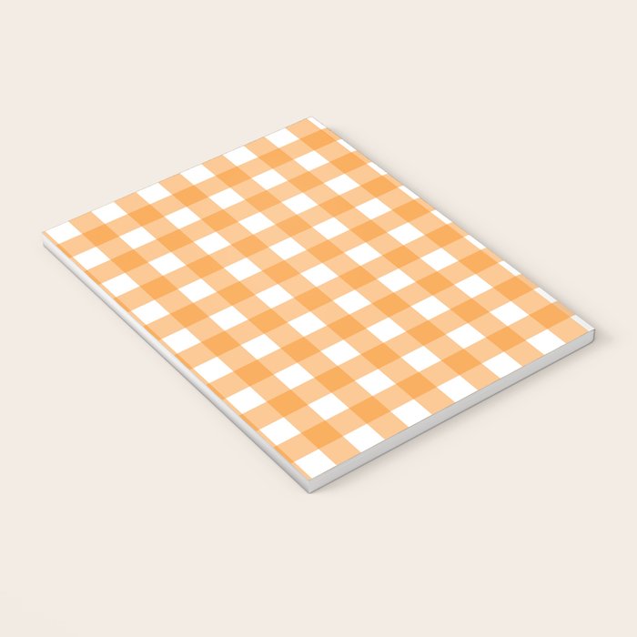 Orange gingham pattern Notebook Gallery Image 3