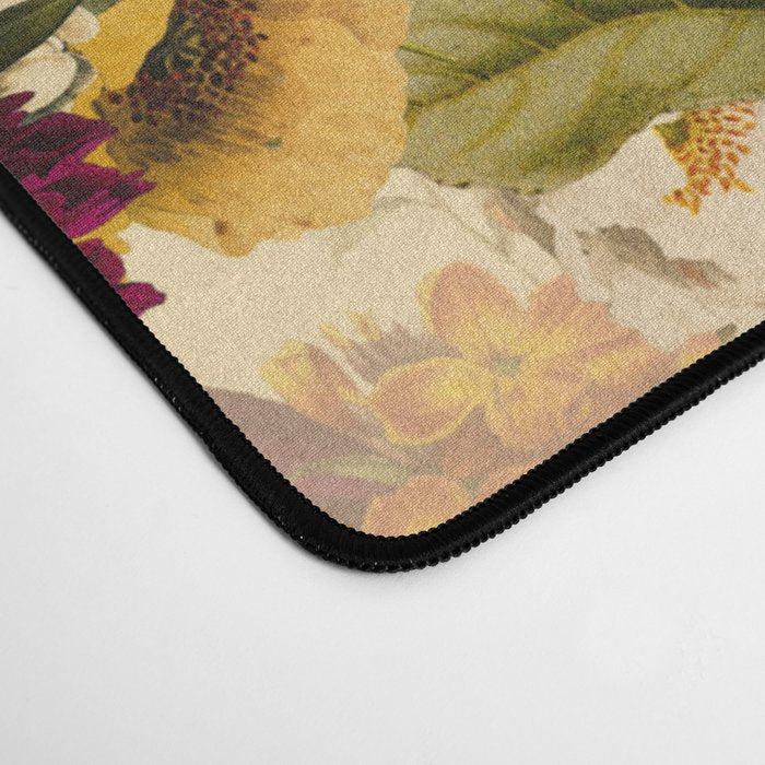 Vintage & Shabby Chic -  Nostalgic Winter Florals Pattern Desk Mat Gallery Image 4