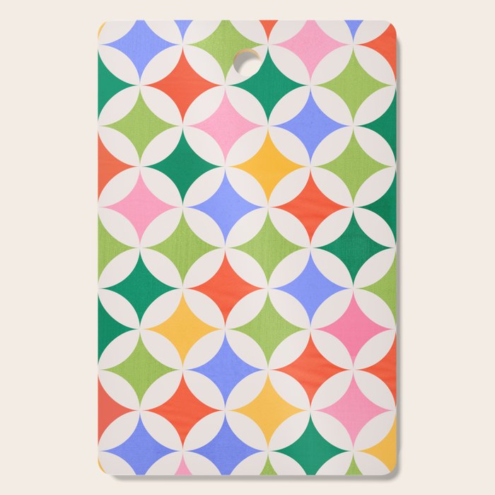 Festive Geometry Pattern Cutting Board Gallery Image 1