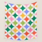 Festive Geometry Pattern Wall Tapestry Gallery Image 4