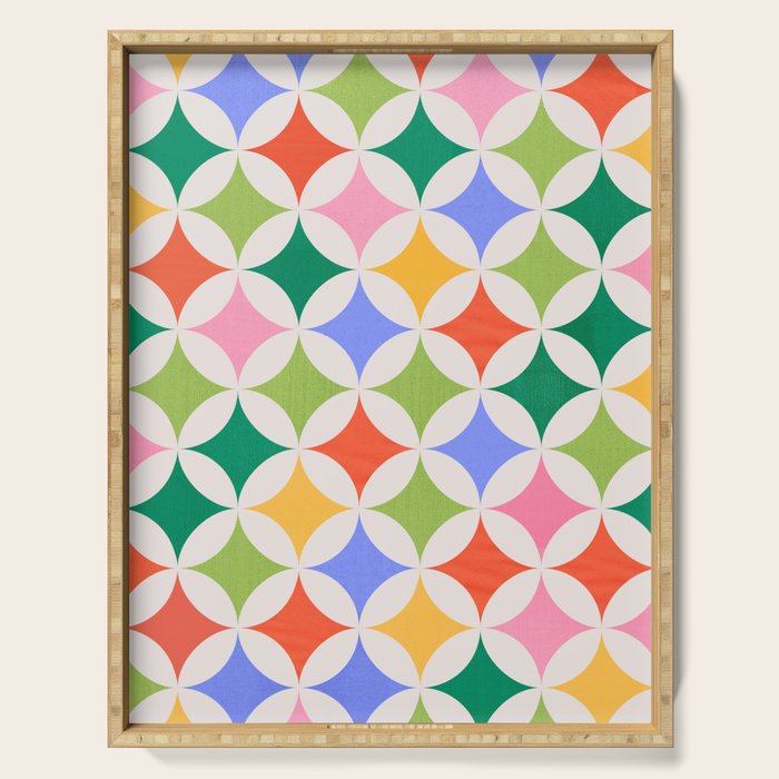 Festive Geometry Pattern Serving Tray Gallery Image 1