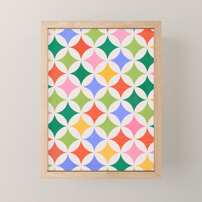 Festive Geometry Pattern Mini Art Print Gallery Image 1