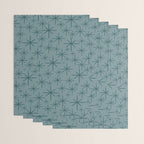 Midcentury Modern Twinkly Retro Starburst Pattern in Light Steel Blue Wrapping Paper Gallery Image 3