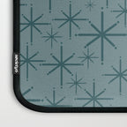 Midcentury Modern Twinkly Retro Starburst Pattern in Light Steel Blue Laptop Sleeve Gallery Image 3