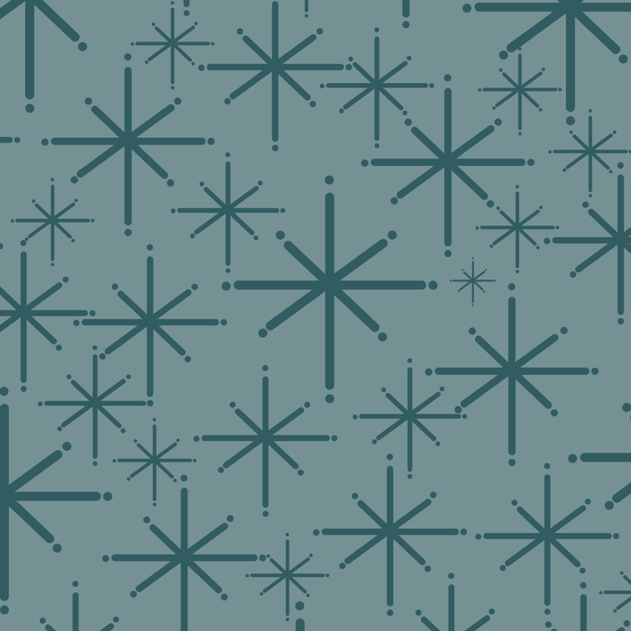 Midcentury Modern Twinkly Retro Starburst Pattern in Light Steel Blue Coffee Mug Gallery Image 2