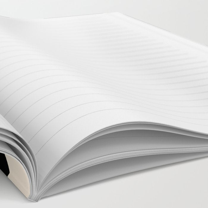 Retro Liquid Swirl Abstract Pattern Black and Almond Cream Notebook Gallery Image 2