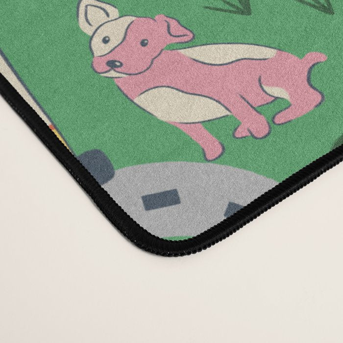 Fursics Cute Dog Park Physics Learning Pattern by Carrie Cantwell Educational STEM Playmat Design Desk Mat Gallery Image 4
