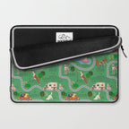 Fursics Cute Dog Park Physics Learning Pattern by Carrie Cantwell Educational STEM Playmat Design Laptop Sleeve Gallery Image 2
