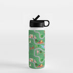 Fursics Cute Dog Park Physics Learning Pattern by Carrie Cantwell Educational STEM Playmat Design Water Bottle Gallery Image 1