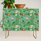 Fursics Cute Dog Park Physics Learning Pattern by Carrie Cantwell Educational STEM Playmat Design Credenza Gallery Image 1