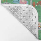 Fursics Cute Dog Park Physics Learning Pattern by Carrie Cantwell Educational STEM Playmat Design Bath Mat Gallery Image 2