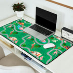 Fursics Cute Dog Park Physics Learning Pattern by Carrie Cantwell Educational STEM Playmat Design Desk Mat Gallery Image 2