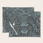 Tropical pattern black Placemat Gallery Image 1