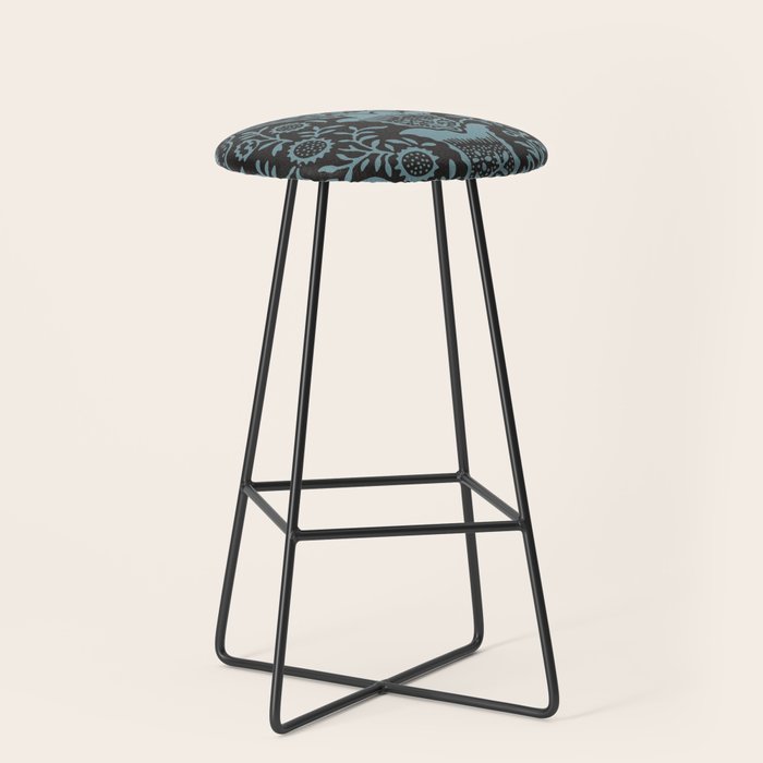 Tropical pattern black Stool Gallery Image 1