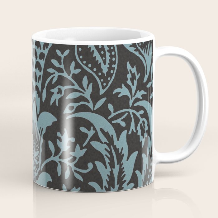 Tropical pattern black Coffee Mug Gallery Image 1