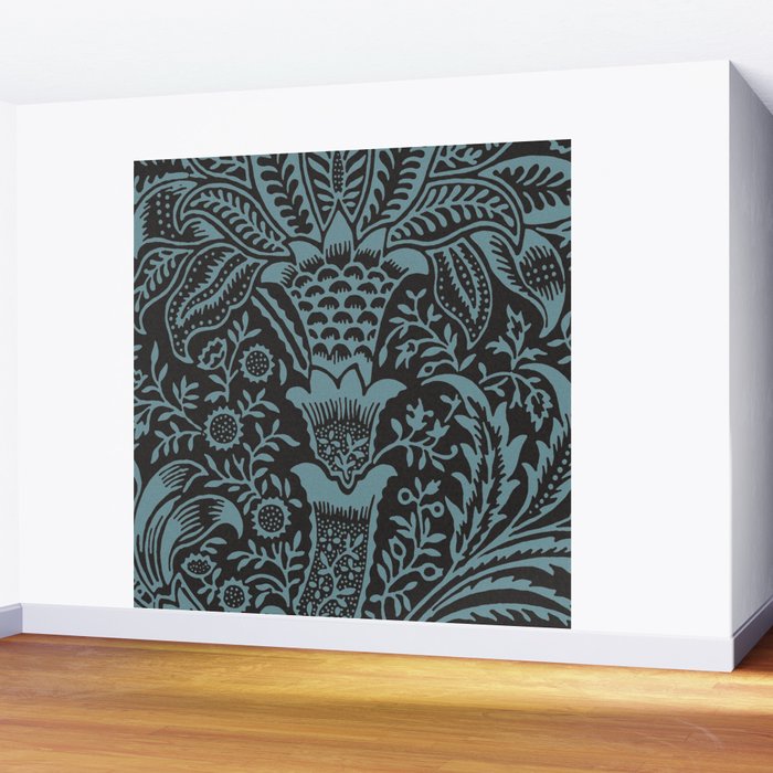 Tropical pattern black Wall Mural Gallery Image 2