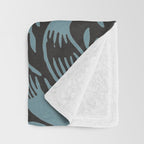 Tropical pattern black Throw Blanket Gallery Image 3