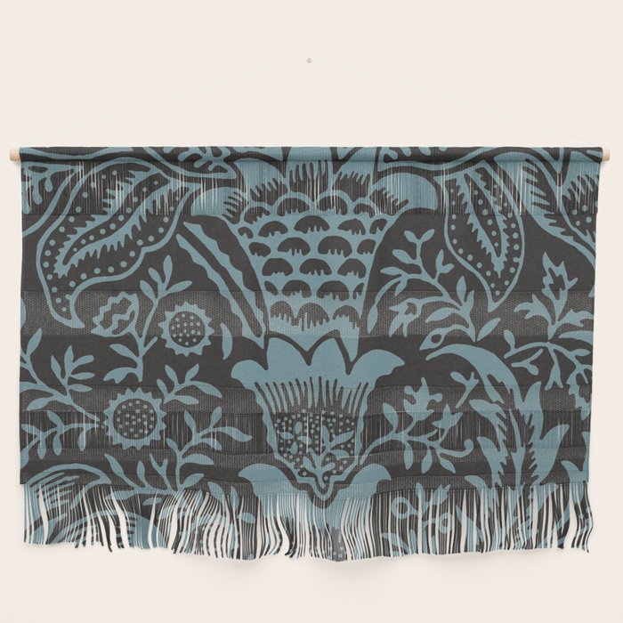 Tropical pattern black Wall Hanging Gallery Image 1