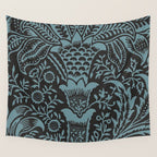 Tropical pattern black Wall Tapestry Gallery Image 4