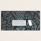 Tropical pattern black Desk Mat Gallery Image 1