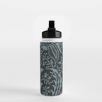 Tropical pattern black Water Bottle Gallery Image 2