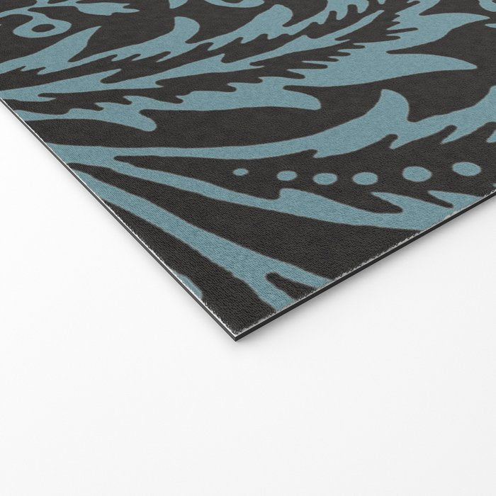Tropical pattern black Welcome Mat Gallery Image 2