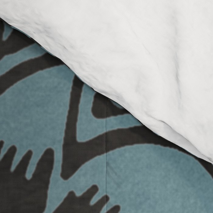Tropical pattern black Comforter Gallery Image 4